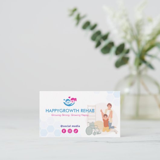Pediatric Rehab Business | Blue Medical Visitekaartje (Staand voorkant)