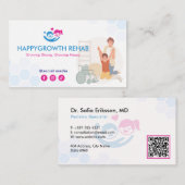 Pediatric Rehab Business | Blue Medical Visitekaartje (Voorkant / Achterkant)