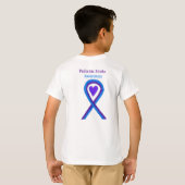 Pediatric Stroke Awareness Heart Ribbon T-shirt (Achterkant volledig)