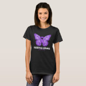 Pediatric Stroke Awareness Month Purple Ribbon But T-shirt (Voorkant volledig)
