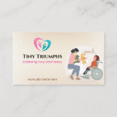 Pediatric Therapy Business | Light Red Visitekaartje (Achterkant)