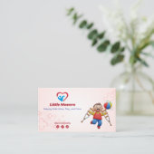 Pediatric Therapy Business | Light Red Visitekaartje (Staand voorkant)