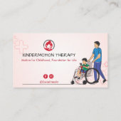 Pediatric Therapy Business | Light Red Visitekaartje (Achterkant)