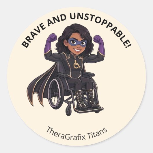 Pediatric Therapy Superhero Reward Sticker (Voorkant)