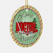 PEDIATRICIAN DOCTOR MERRY CHRISTMAS KERAMISCH ORNAMENT (Rechts)