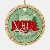 PEDIATRICIAN DOCTOR MERRY CHRISTMAS KERAMISCH ORNAMENT (Voorkant)
