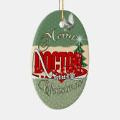 PEDIATRICIAN DOCTOR MERRY CHRISTMAS KERAMISCH ORNAMENT (Rechts)