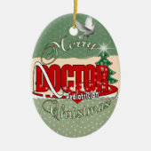 PEDIATRICIAN DOCTOR MERRY CHRISTMAS KERAMISCH ORNAMENT (Voorkant)