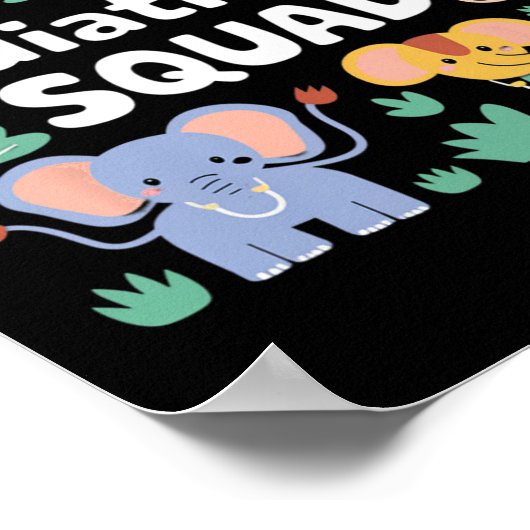 Pediatrician Squad Safari Animals Waardering Poster (Hoek)