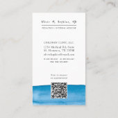 Pediatrician Waterverf Doctor Beer Medisch Visitekaartje (Achterkant)