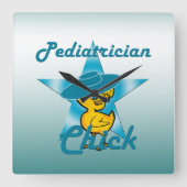 Pediatricicus Chick #7 Vierkante Klok (Voorkant)