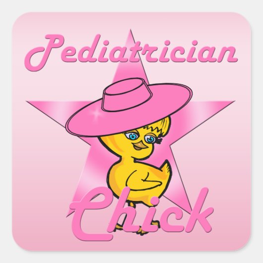 Pediatricicus Chick #8 Vierkante Sticker (Voorkant)