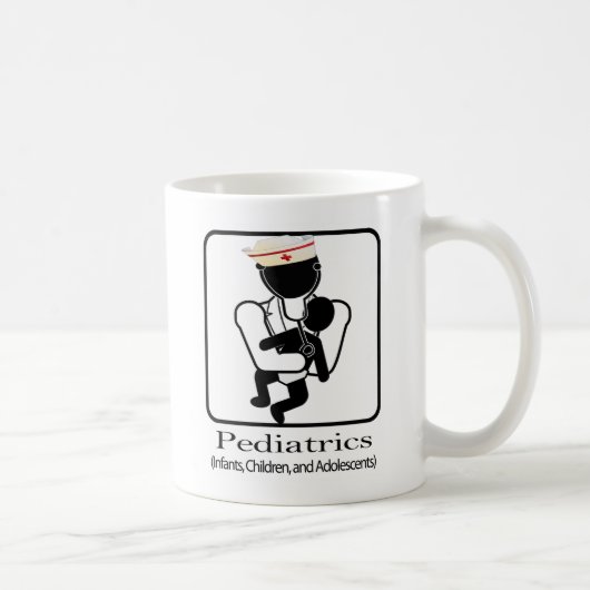 PEDIATRICS LOGO - INFANTEN, KINDEREN, ADOLESCENTEN KOFFIEMOK (Rechts)