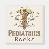 Pediatrics Rock Pediatrician Caduceus Magnet (Voorkant)