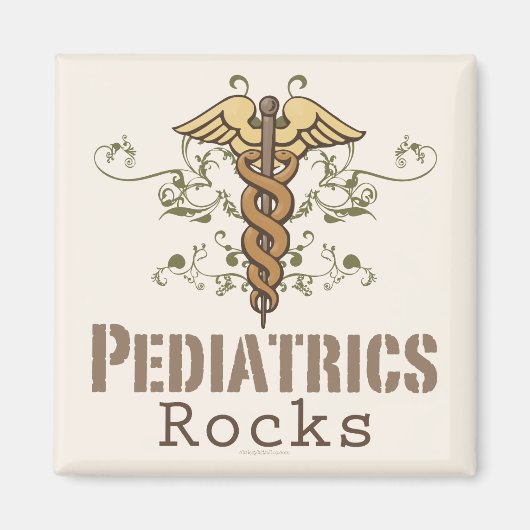 Pediatrics Rock Pediatrician Caduceus Magnet (Voorkant)