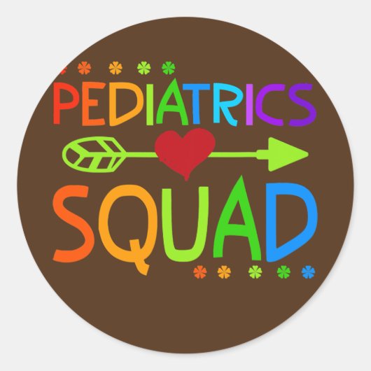 Pediatrics Squad Peds Registered Nurse School Ronde Sticker (Voorkant)