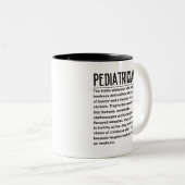 pediatricus tweekleurige koffiemok (Voorkant rechts)
