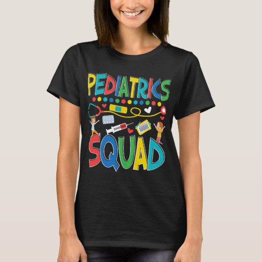 Pediatrie Squad Peds Pediatrische verpleegster T-shirt (Voorkant)