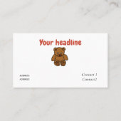 Pediatrische arts: onderzoek en stethoscoop visitekaartje (Achterkant)