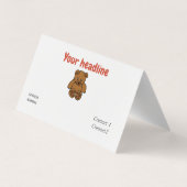 Pediatrische arts: onderzoek en stethoscoop visitekaartje (Achterkant)