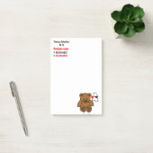 Pediatrische arts - teddy- en hartstethoscoop post-it® notes (Kantoor)