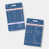 Pediatrische badge - Snelle referentie (Voor- en achterkant)