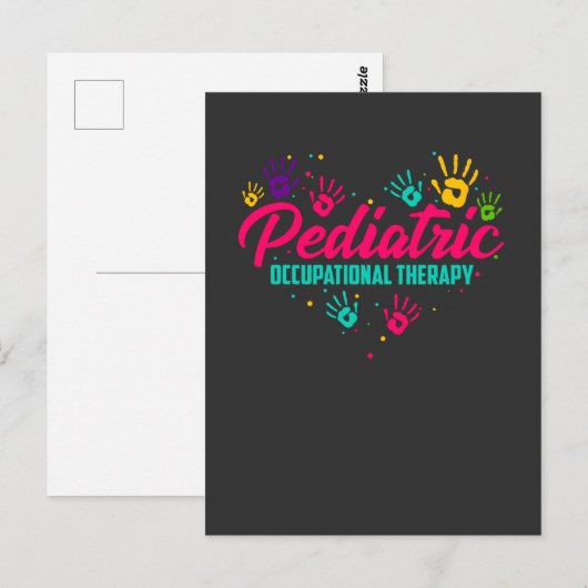 Pediatrische beroepsmatige therapie Colorful Heart Briefkaart (Voorkant / Achterkant)