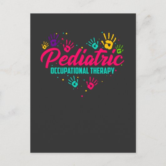 Pediatrische beroepsmatige therapie Colorful Heart Briefkaart (Voorkant)