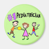 Pediatrische cadeautjes "# 1" tick People Design Magneet (Voorkant)
