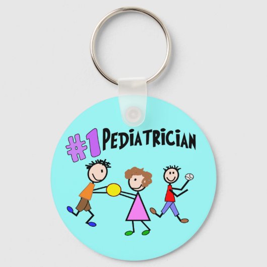 Pediatrische cadeautjes "# 1" tick People Design Sleutelhanger (Voorkant)