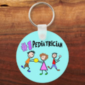 Pediatrische cadeautjes "# 1" tick People Design Sleutelhanger (Voorkant)