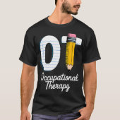 Pediatrische ergotherapie Schattige potlood Terug  T-shirt (Voorkant)