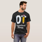 Pediatrische ergotherapie Schattige potlood Terug  T-shirt (Voorkant volledig)