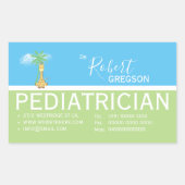 Pediatrische Giraffe/pediatricus Rechthoekige Sticker (Voorkant)