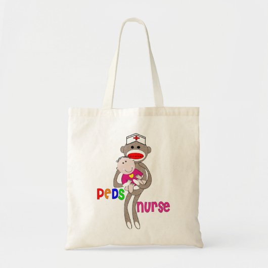 Pediatrische neurse Sock Monkey-Canvas tas (Voorkant)