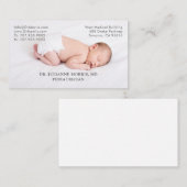 Pediatrische Newborn Baby Foto Visitekaartje (Voorkant / Achterkant)