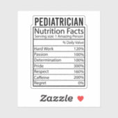 Pediatrische Nutritiefacten Gift for Pediatricicia Sticker (Vel)