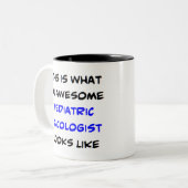 pediatrische oncoloog, geweldige tweekleurige koffiemok (Voorkant links)