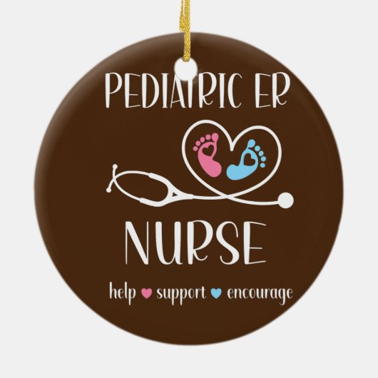 Pediatrische patiënten Verpleegkundigen Keramisch Ornament (Achterkant)