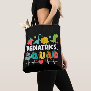 Pediatrische ploeg dinosaurus verpleegster medisch tote bag