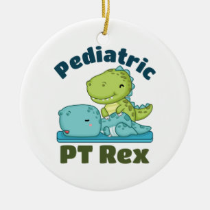 Pediatrische PT Rex Fysieke Therapie Therapie Keramisch Ornament