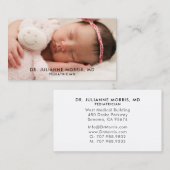 Pediatrische Slaapende Baby Foto Visitekaartje (Voorkant / Achterkant)