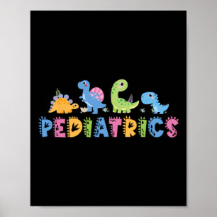 Pediatrische Squad Nurse Dinosaur Schattigee Ped Poster