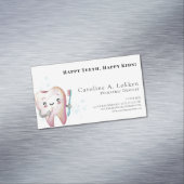 Pediatrische Tandarts Tandheelkunde Kinder Tandart Magnetisch Visitekaartje (Voorbeeld)