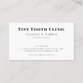 Pediatrische Tandarts Tandheelkunde Kinder Tandart Visitekaartje (Achterkant)