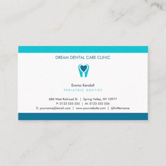 Pediatrische tandarts | Tandheelkundige praktijk Visitekaartje (Voorkant)