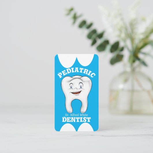 Pediatrische tandheelkundige Aangepaste Visitekaar Visitekaartje (Staand voorkant)