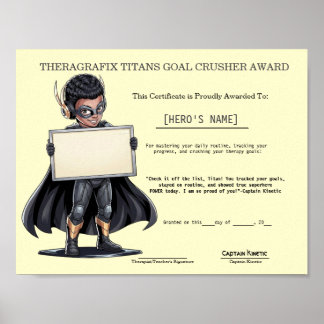 Pediatrische therapie rustig en capabel award poster