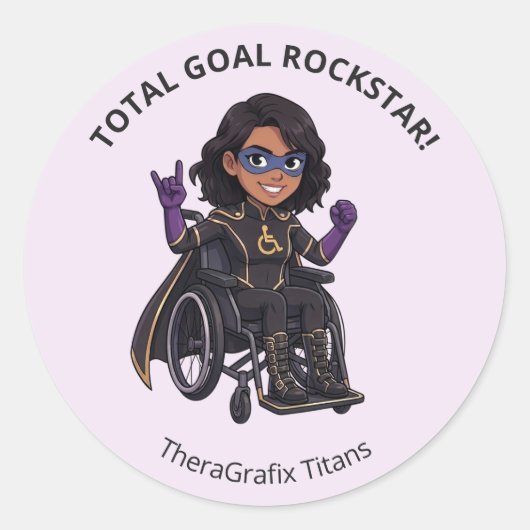Pediatrische therapie superhelden beloningssticker ronde sticker (Voorkant)