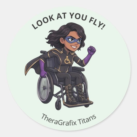 Pediatrische therapie superhelden beloningssticker ronde sticker (Voorkant)
